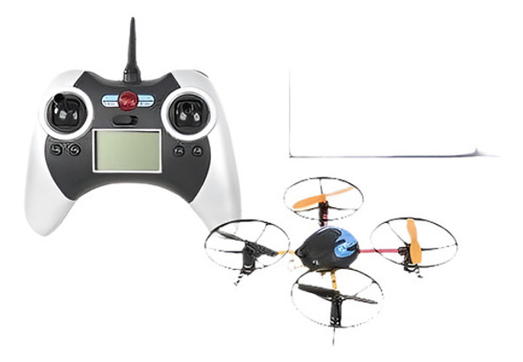 4 Canales Rc Helicóptero Ovni Gyro Led Luz Lcd Remoto Contro 0