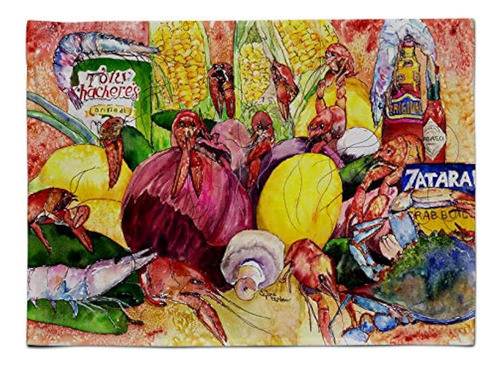 Carolines Treasures 8698plmt Cigalas Con Especias Y Mantel D 0