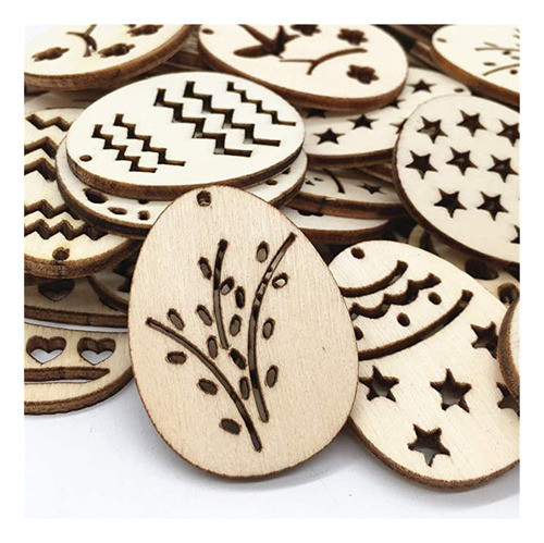 50 Piezas Mini Huevos Sin Terminar Madera Diy Artesan&iacut. 1