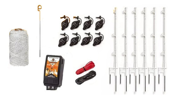 Electrificadores De Cercas Para Mascotas Kit Completo 0