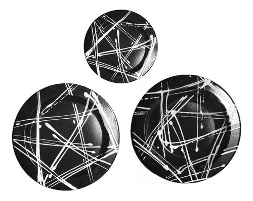 Plato Playo Chapa Con Diseño 28cm Salpicado Resto Bar X1 Un. 1