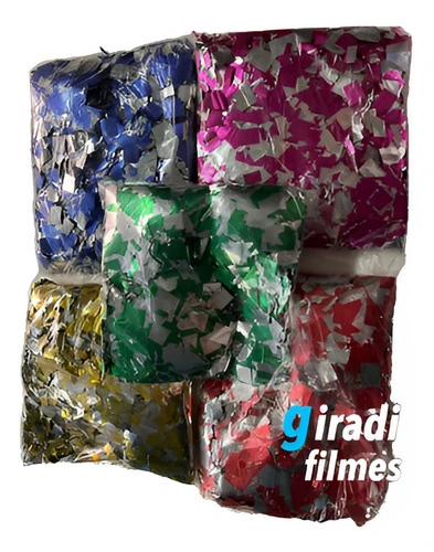 Papel Picado Vermelh Sky Paper 1kg Efeito Confete Metalizado 1