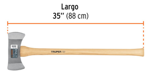 Hacha Tumba Doble 1.5 Kg Mango Madera Hick 1