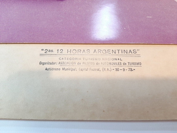 Turismo Carretera Antigua Foto Original Firmada Ro 1204 1