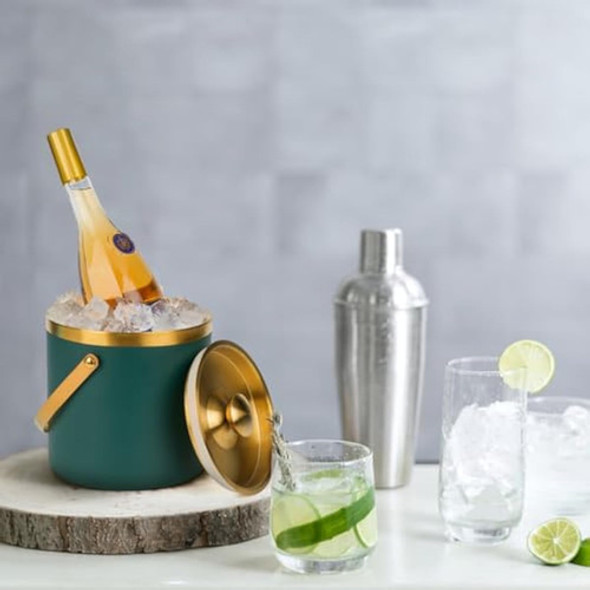 Cubo De Hielo De Acero Inoxidable Aislado De Doble 1