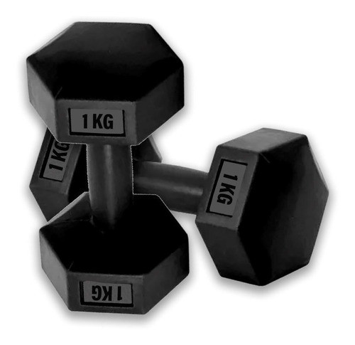 Mancuerna 1 Kg X 2 Pesas 1kg C/u Revestidas Pvc 0