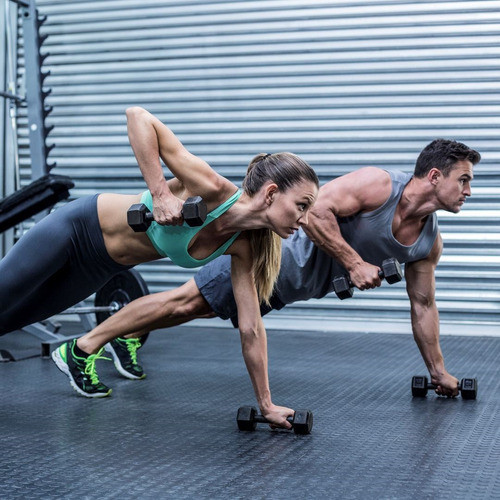 Mancuerna 1 Kg X 2 Pesas 1kg C/u Revestidas Pvc 1