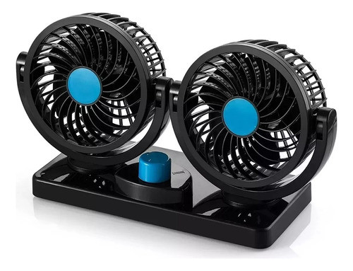 Mini Ventilador Doble 4 Pulgadas 360° 5 Aspas Para Boca 12v 0