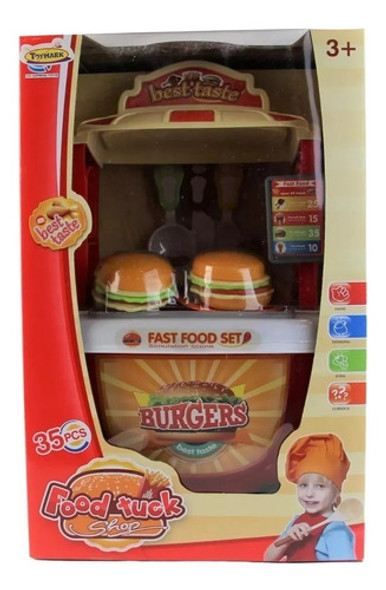 Carrito De Hamburguesas Y Comida Rápida 35 Piezas 50686 0