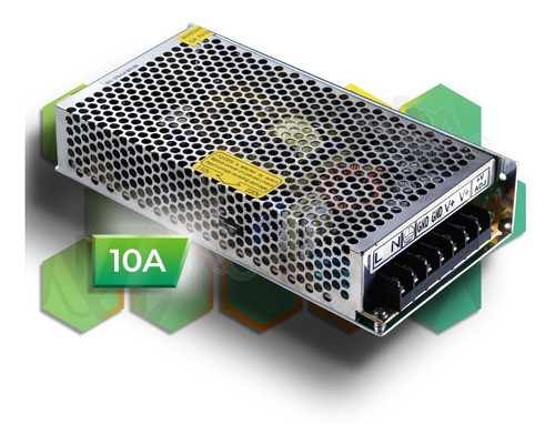 Fuente Switching Metal 12v - 10amp Tira Led Cctv Trafo 1