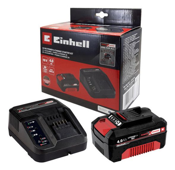 Cargador Batería Einhell Rápido 18v 4.0 Ah Litio Starter Kit 0