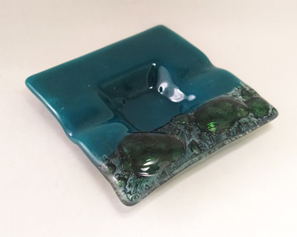 Cenicero En Vitrofusion Entrega Inmediata Verde Oscuro(019) 1 Cenicero En Vitrofusion Entrega Inmediata Verde Oscuro(019) 1