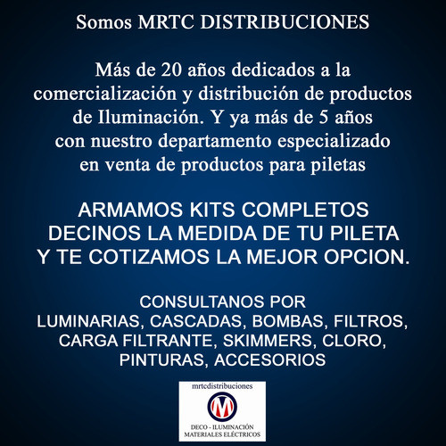 Kit Completo 1 Luz Led 10w Rgb Para Pileta De Material 1