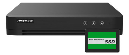Kit Dvr 8ch 720p H.265+ Hikvision + Disco Ssd 480gb 0