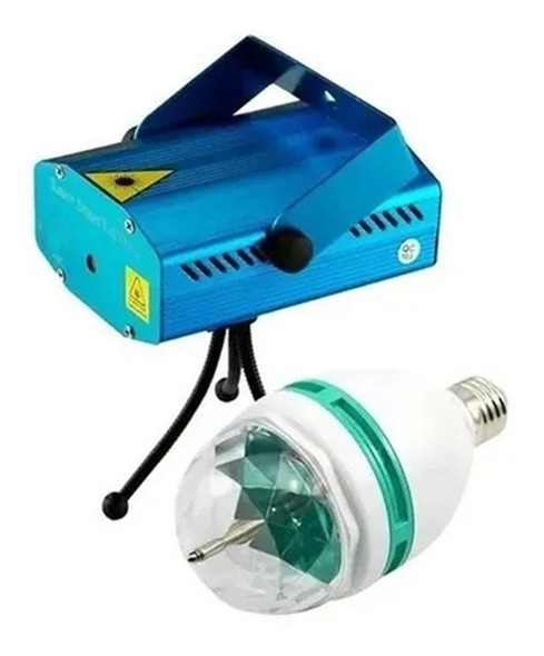 Luz Laser Discoteca Audiorítmico + Foco Giratorio+ Tacho Luz 1