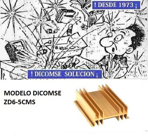 Zd6 X5cms Disipador Zd6 X 10mm R. T. 2..90ºc/w* 0
