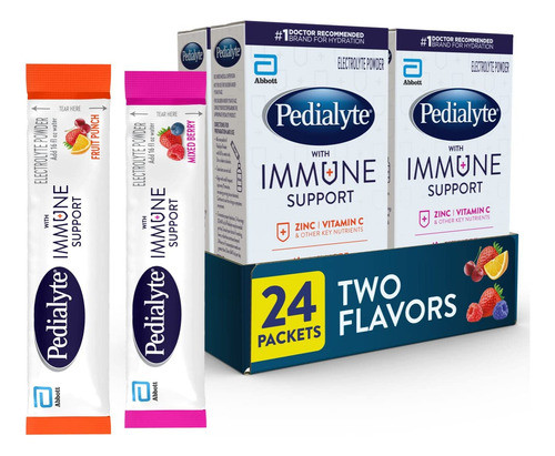Pacotes De Bebidas Eletrolíticas Em Pó Pedialyte Immune Supp 0