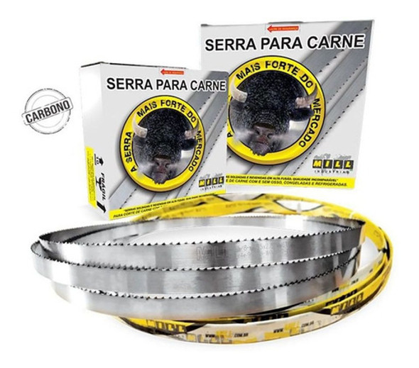 Lâmina Serra Fita Açougue Mill Carbono Kit 5 Unidades 2,82 M 0
