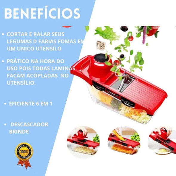 Fatiador 6 Em 1 Mandoline Slicer Nicer Cortador De Legumes 1