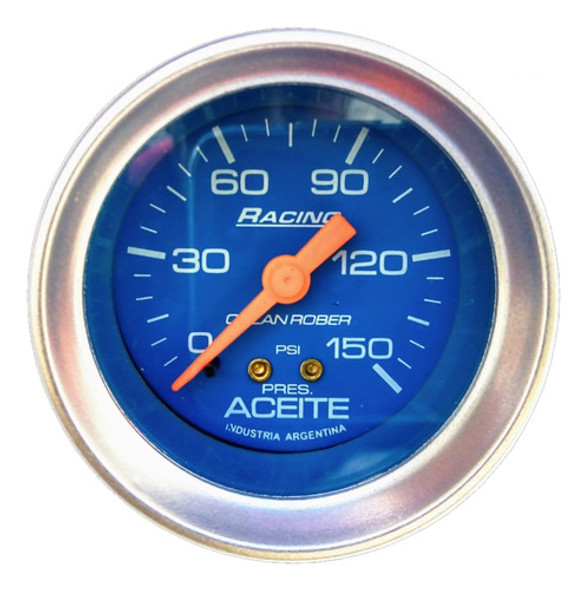 Reloj Presion Aceite 150lb 52mm Fondo Celeste Orlan Rober 0