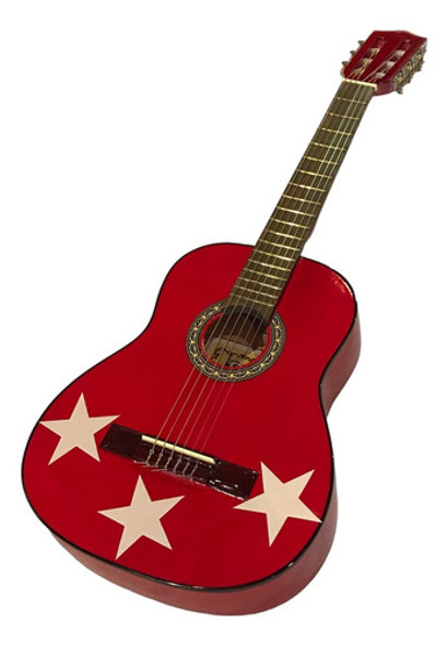 Guitarra Clasica Gracia Mininiño Color Rojo Brillante 1