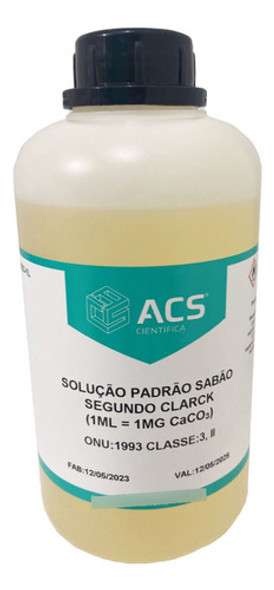 Solucao Padrao Sabao Segundo Clarck (1 Ml = 1 Mg Caco3) 1l 0