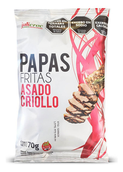 Papas Fritas Asado Criollo Sin Tacc Snack Julicroc 70g X3 1
