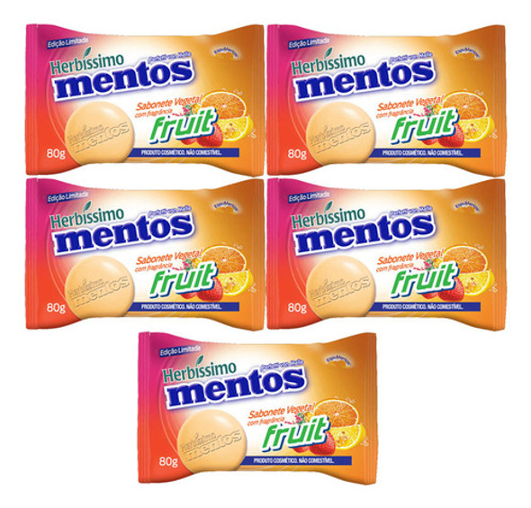 Kit 5 Sabonetes Vegetal Mentos Fruit Herbissimo 80g 0