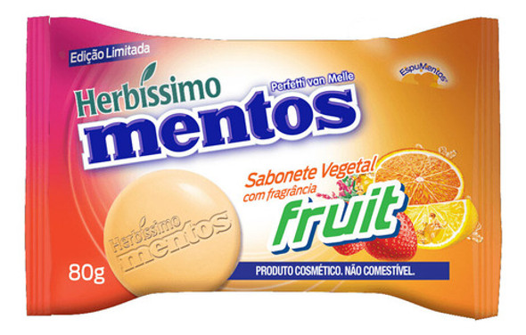 Kit 5 Sabonetes Vegetal Mentos Fruit Herbissimo 80g 1