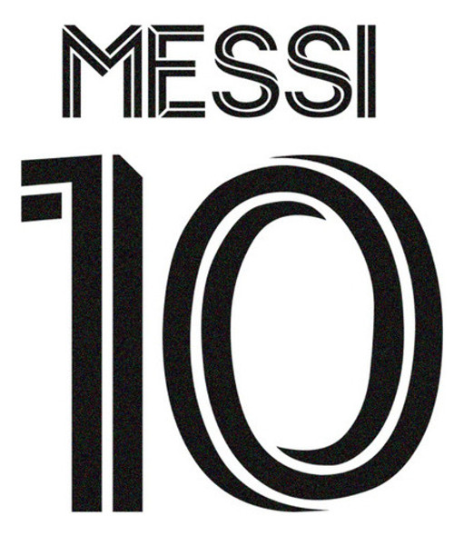 Vinilo Inter Miami Messi 10 Tipografia Auto Bici Termo Dec 0