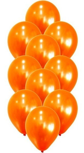 Globos Color Naranja Perlado X25u 9  Decoracion Fiesta Boda 0