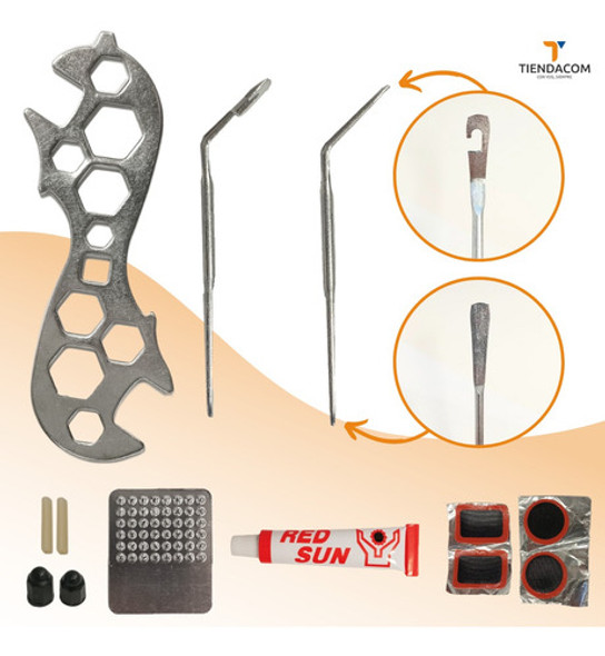 Kit Parches Reparación Bicicleta Pinchadura Cámara Completo 1 Kit Parches Reparación Bicicleta Pinchadura Cámara Completo 1