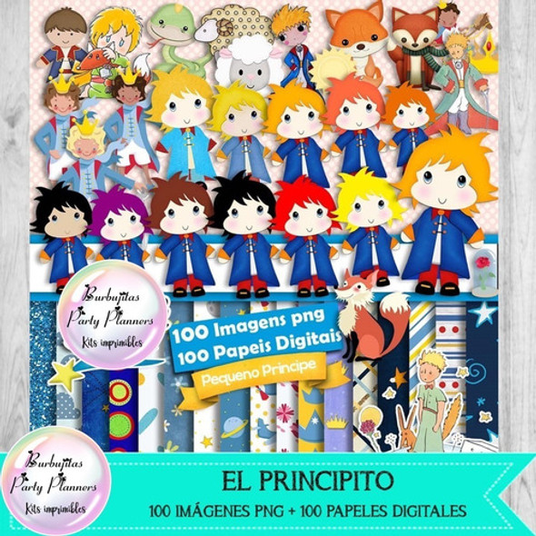 Papeles Digitales Y Cliparts Png El Principito Kit 1