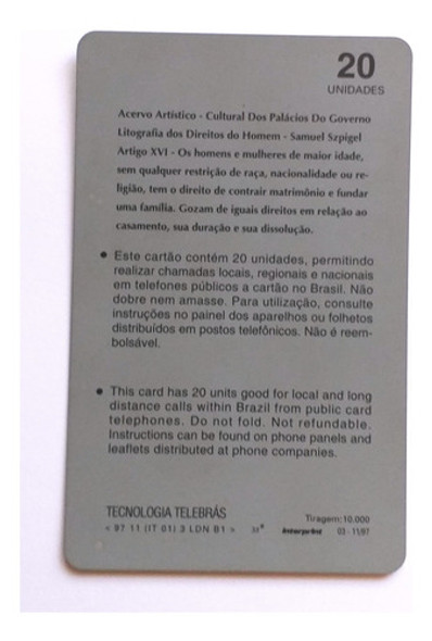 Ct75= Cartao Telebras Litografia Cheio =desc,5,00 Ver Abaixo 1 Ct75= Cartao Telebras Litografia Cheio =desc,5,00 Ver Abaixo 1