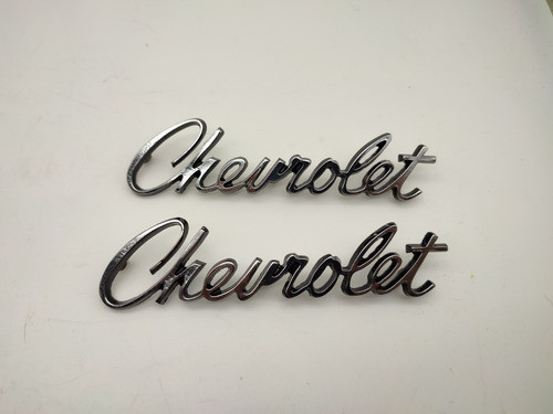 Par Emblema Insignia Cursiva Chevrolet Opala 71-74 1
