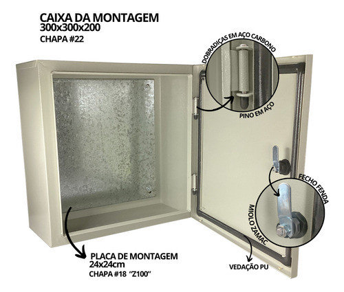 Caixa De Montagem Painel Eletrico 30x30x20 Quadro De Comando 1