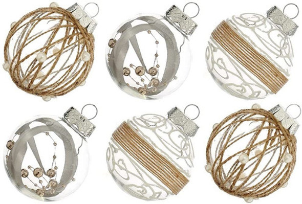 12 Bolas De Navidad Ps Xmasexp - 3 Diseños Beige 7cm 0 12 Bolas De Navidad Ps Xmasexp - 3 Diseños Beige 7cm 0