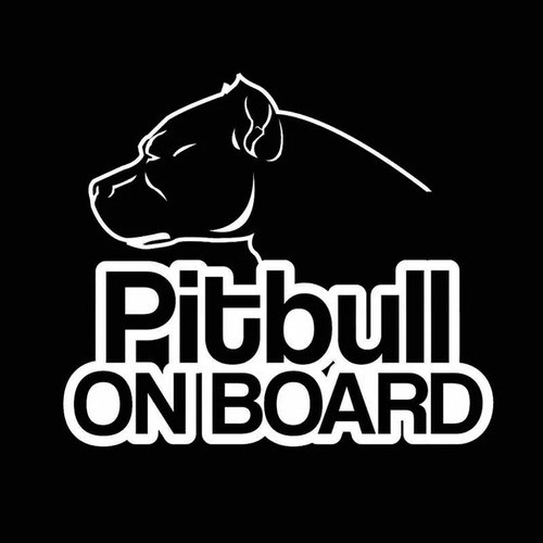 Calcomanía Tuning Pitbull On Board Autos Camioneta 18 Cm. 0