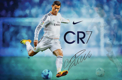 Papel De Parede Adesivo Cristiano Ronaldo R7 Futebol 0