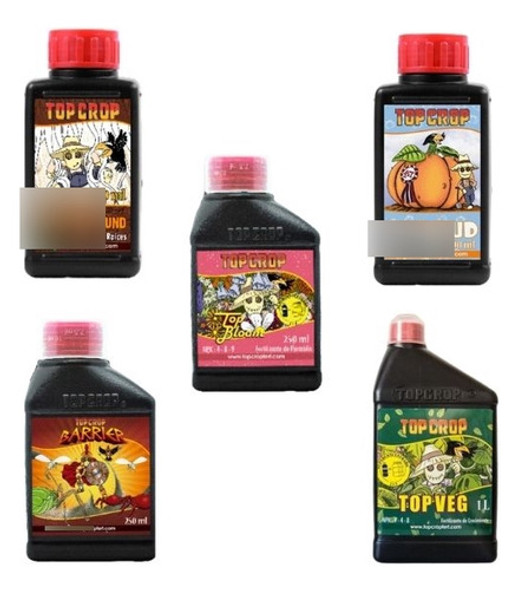 Kit Top Crop Deep + Bud 100ml + Bloom +barrier 250ml +veg 1l 0