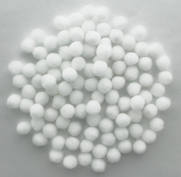 Pom Poms Blancos, 1,3 Cm De Diámetro, 100 Piezas Por Paquete 1 Pom Poms Blancos, 1,3 Cm De Diámetro, 100 Piezas Por Paquete 1
