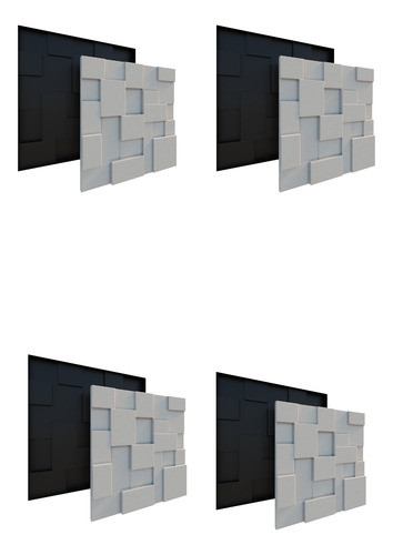 4 Moldes 3d Gesso Modeladores Revestimento Multiuso Promo 0