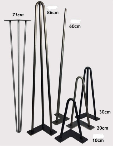 Pata Para Mesa Hairpin 70cm X4 1