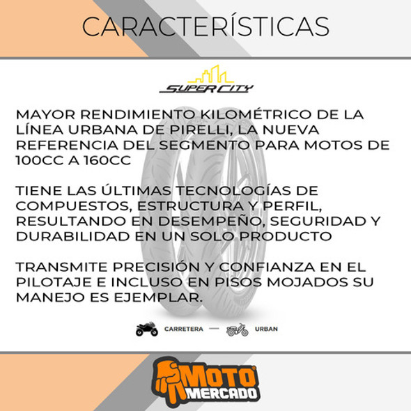 Kit cubiertas pirelli super City corven energy 110 1