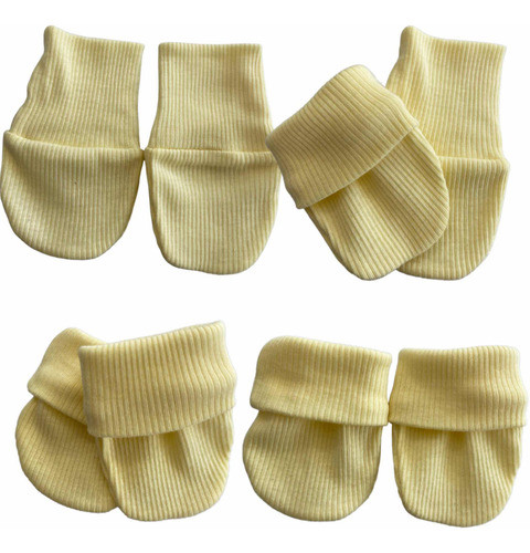 Luva Sem Dedo Para Bebê Recém Nascido Kit Com 3 Pares 0