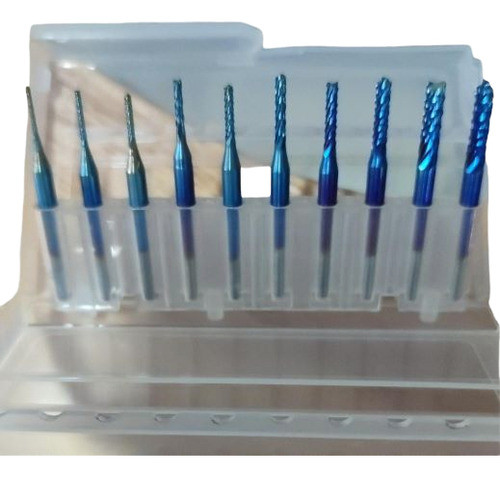 Set De 10 Fresas Vastago 1/8  (3.175mm) Grado Industrial Cnc 1