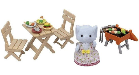 Sylvanian Families Conj Piquenique Churrasco Menina Elefante 1
