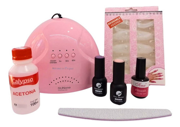 Kit Manicura, Para Esmaltado Semi, Con Lampara, Hermosotoque 0