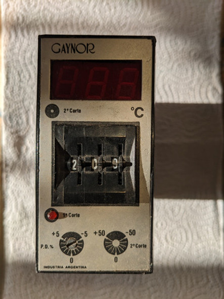 Pirómetro Termostato Gaynor 0-650 Grados 0