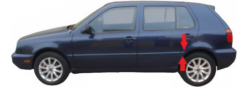 Vw Golf 5p 1995/98 L/v Bagueta De Guardab Trasero Izquierdo 0